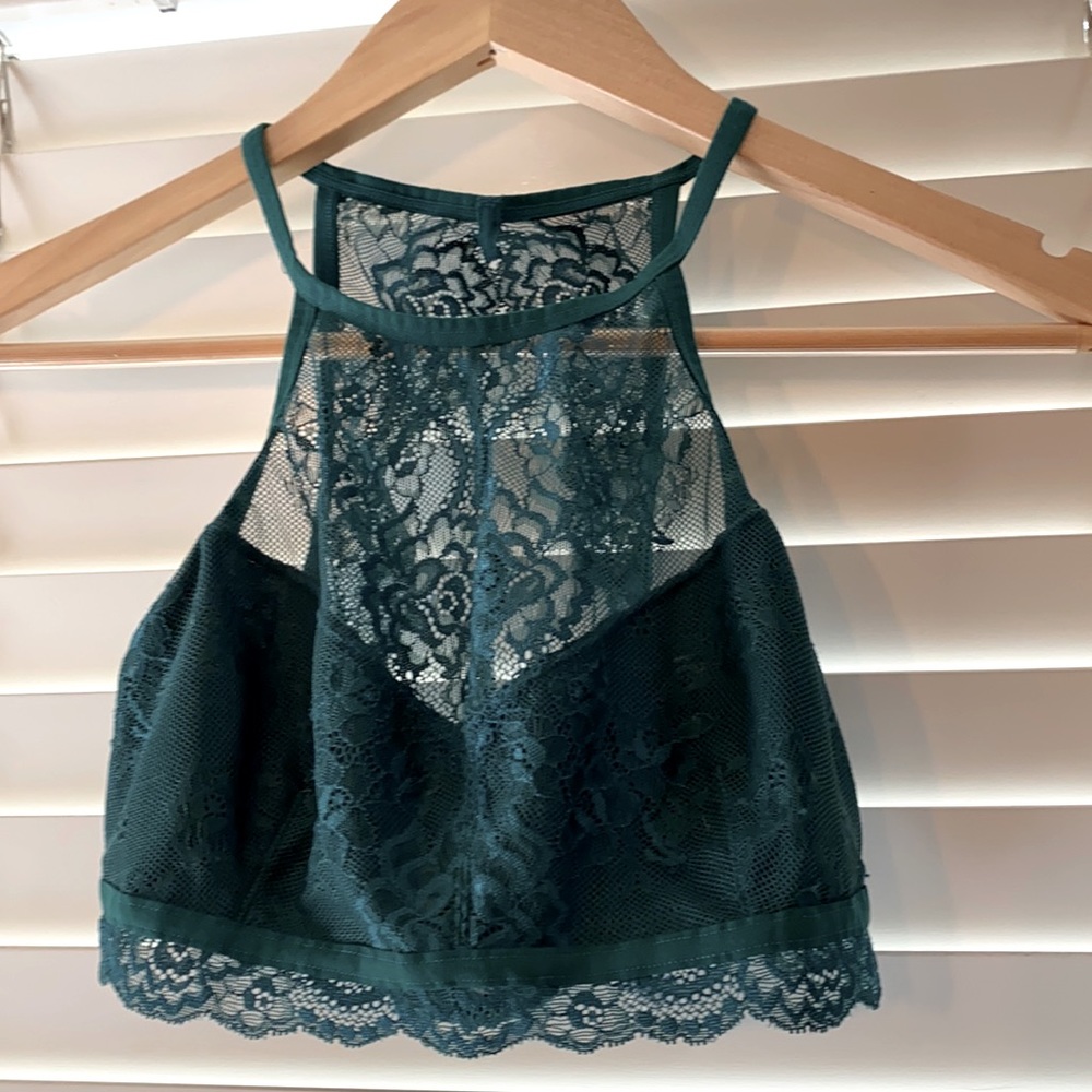 Intimately Free People Green Lace Bralette Size S